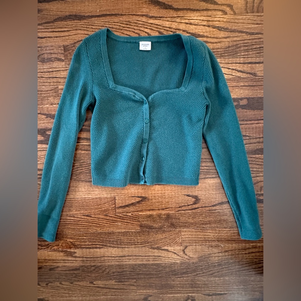 Abercrombie & Fitch Teal Button-Up Cardigan